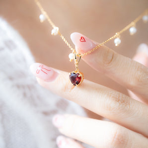 Lover Twinkle Necklace - GARNET