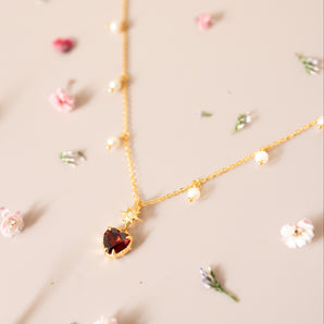 Lover Twinkle Necklace - GARNET