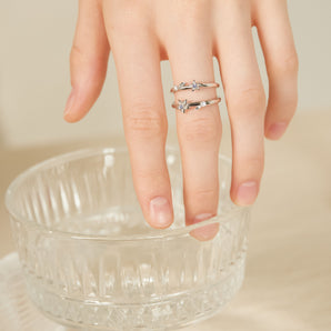POINSETTIA｜Silver Double Band Ring