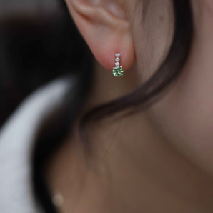 Celeste Earrings - Green Spinel