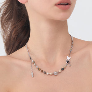 LunaWhisker | Planet Cat Ocean Stone Dual-Use Necklace
