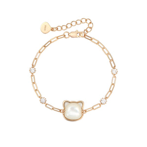 Chill with Meow Gold Bracelet