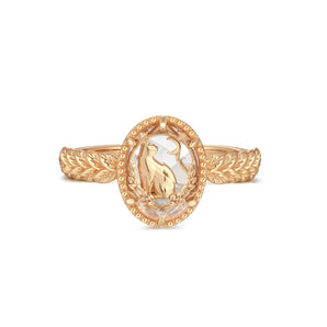 Cheshire Cat｜Clear Quartz Gold Ring