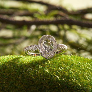 Cheshire Cat｜Clear Quartz Silver Ring