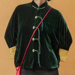 Yuan-Bao Luck Jacket - Forest Green