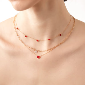 Sweetheart | Gold Carnelian Double Sided Choker