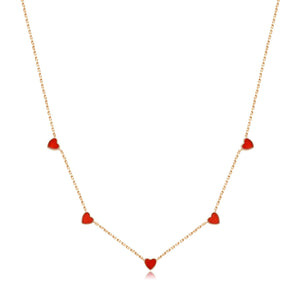 Sweetheart | Gold Carnelian Double Sided Choker