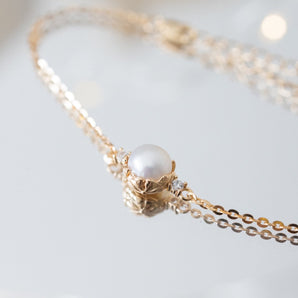Pearl Blossom Gold Bracelet