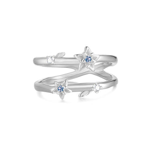 POINSETTIA｜Silver Double Band Ring