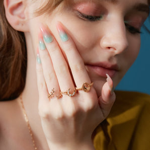 Cheshire Cat｜Clear Quartz Gold Ring