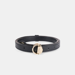 🌽 Corn Leather Belt – BLACK