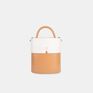 Gaia Bucket Bag - CARAMEL & OAT