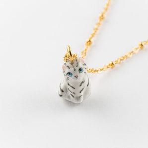 Tabby Kitten Necklace